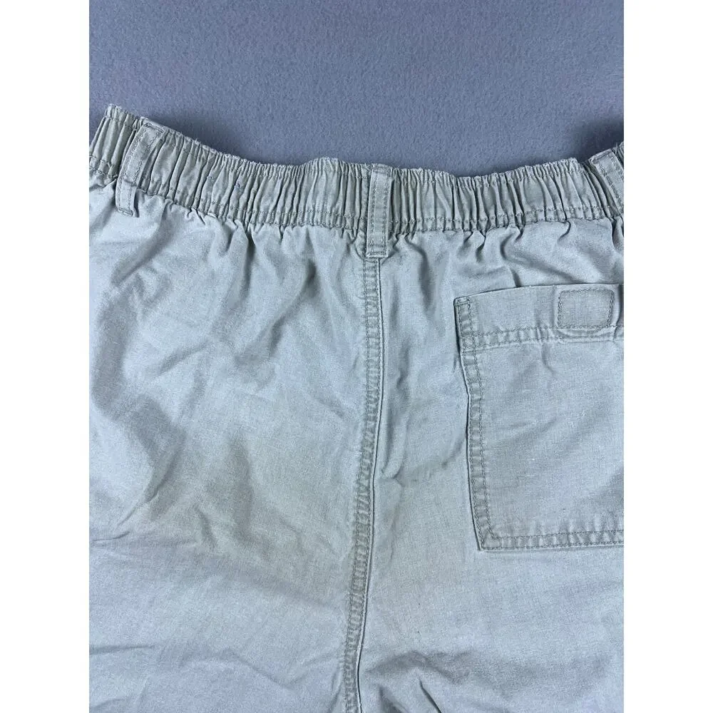 VINTAGE OP Ocean Pacific Tan Shorts Large Cotton Elastic Waist 90's